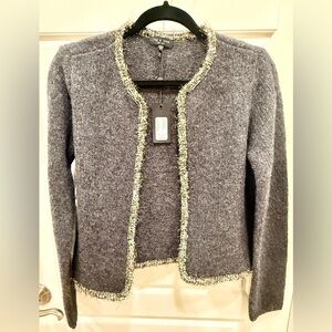 Rag & Bone Gray Sweater with Trim